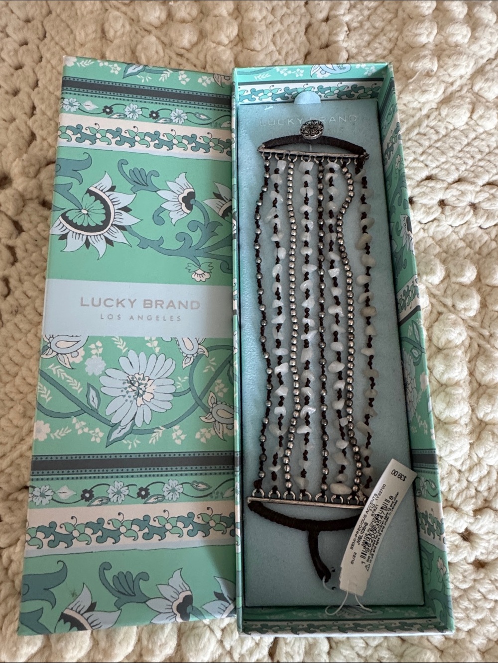 NWT Lucky Brand 8 strand beaded bracelet
